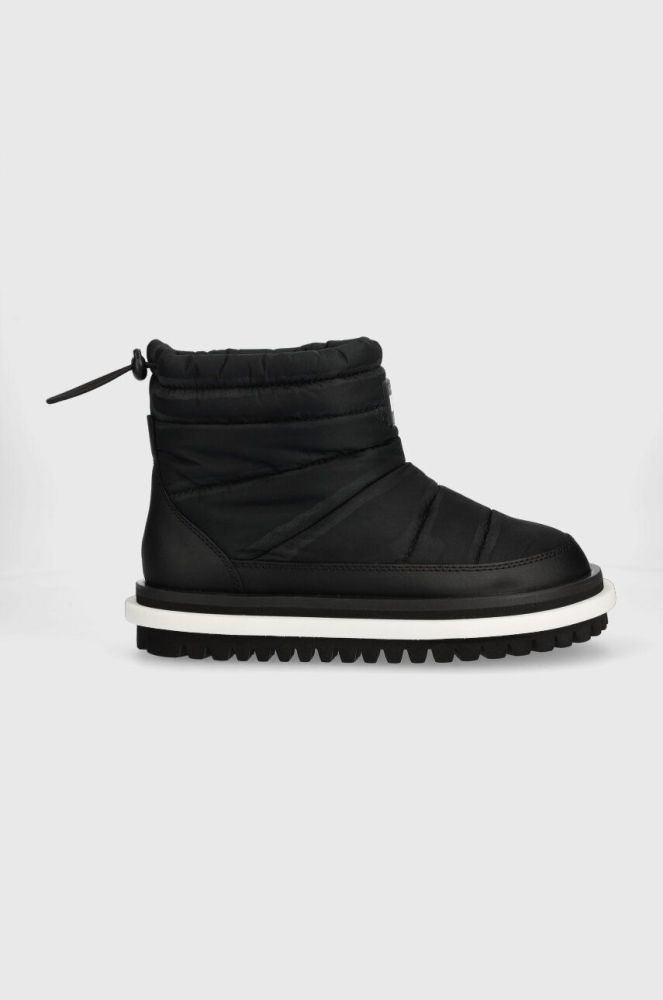 Зимові чоботи Tommy Jeans TJW PADDED FLAT BOOT колір чорний EN0EN02292