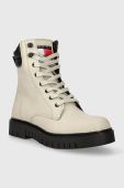 Черевики Tommy Jeans TJW LACE UP BOOT жіночі колір бежевий на платформі EN0EN02314 фото 2