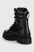 Черевики Tommy Jeans TJW LACE UP BOOT жіночі колір чорний на платформі EN0EN02314 Черевики Tommy Jeans TJW LACE UP BOOT жіночі колір чорний на платформі EN0EN02314