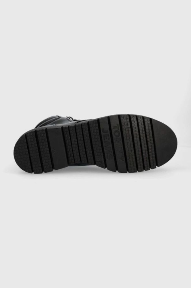 Черевики Tommy Jeans TJW LACE UP BOOT жіночі колір чорний на платформі EN0EN02314 фото 5