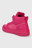 Шкіряні кросівки Tommy Jeans TJW RETRO BASKET MC WL колір рожевий EN0EN02398
