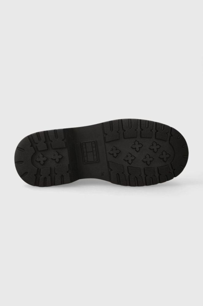 Шкіряні черевики Tommy Jeans TJW LACE UP BOOT CHUNKY жіночі колір бежевий на платформі EN0EN02404 фото 5