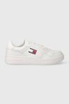 Шкіряні кросівки Tommy Jeans TJW RETRO BASKET ESS колір білий EN0EN02434 Шкіряні кросівки Tommy Jeans TJW RETRO BASKET ESS колір білий EN0EN02434