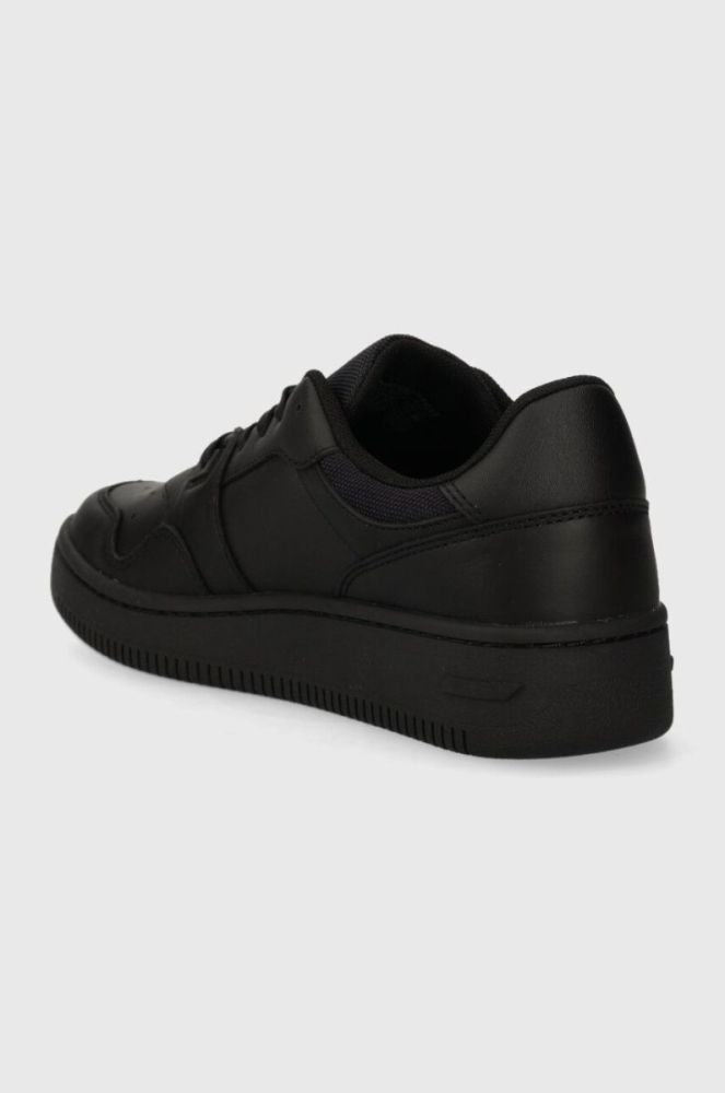 Шкіряні кросівки Tommy Jeans TJW RETRO BASKET ESS колір чорний EN0EN02434 фото 3
