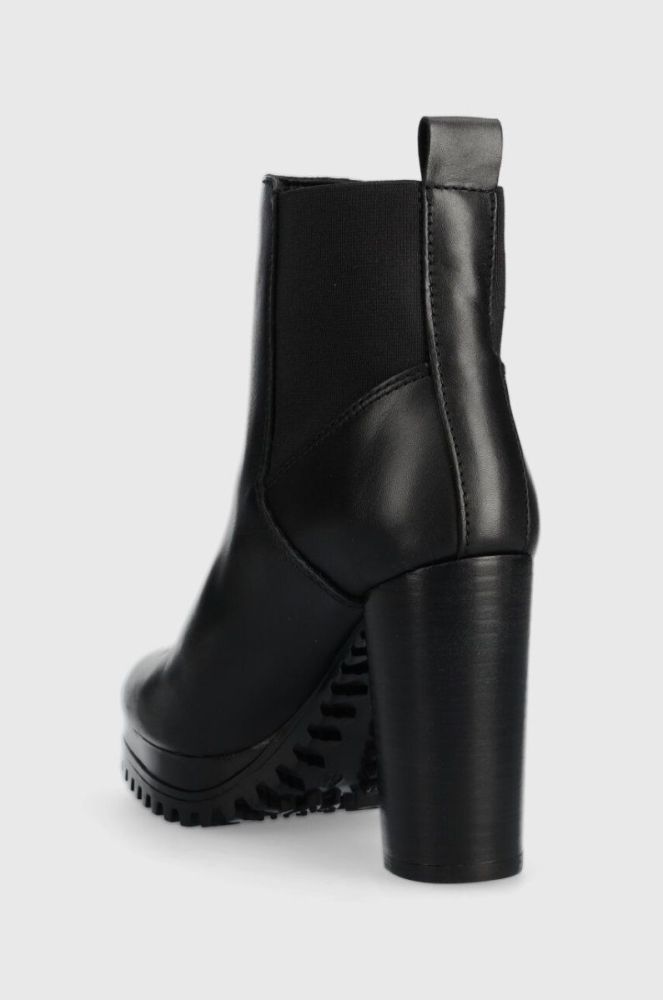 Шкіряні черевики Tommy Jeans TJW NEW ESS HIGH HEEL BOOT жіночі колір чорний на плоскому ходу EN0EN02439 фото 3
