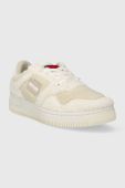 Кросівки Tommy Jeans TJW RETRO BASKET WARM колір білий EN0EN02441