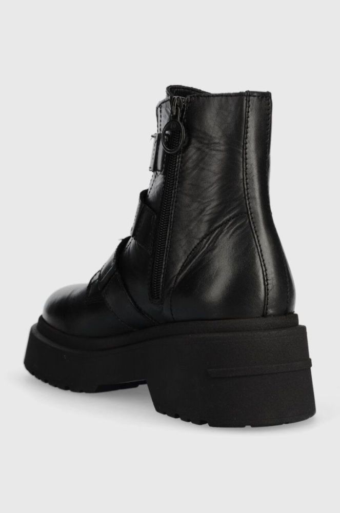 Шкіряні черевики Tommy Jeans TJW CHUNKY BOOT HARDWARE жіночі колір чорний на платформі EN0EN02443 фото 3