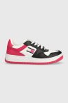 Кросівки Tommy Jeans TJW RETRO BASKET LEATHER колір рожевий EN0EN02532 Кросівки Tommy Jeans TJW RETRO BASKET LEATHER колір рожевий EN0EN02532
