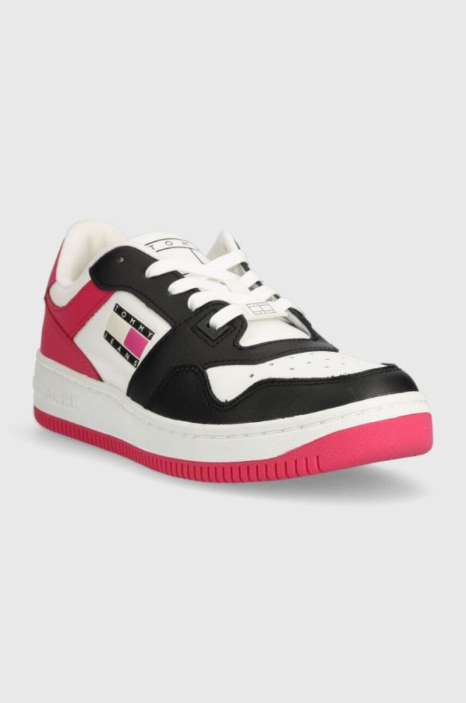 Кросівки Tommy Jeans TJW RETRO BASKET LEATHER колір рожевий EN0EN02532 фото 2