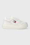 Кросівки Tommy Jeans TJW RETRO BASKET FLATFORM колір білий EN0EN02536 Кросівки Tommy Jeans TJW RETRO BASKET FLATFORM колір білий EN0EN02536