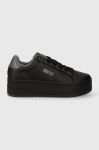 Шкіряні кросівки Tommy Jeans TJW FLATFORM ANIMAL PRINT колір чорний EN0EN02537 Шкіряні кросівки Tommy Jeans TJW FLATFORM ANIMAL PRINT колір чорний EN0EN02537