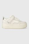 Шкіряні кросівки Tommy Jeans TJW FLATFORM VELCRO колір білий EN0EN02539 Шкіряні кросівки Tommy Jeans TJW FLATFORM VELCRO колір білий EN0EN02539