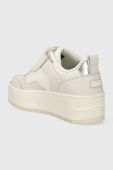 Шкіряні кросівки Tommy Jeans TJW FLATFORM VELCRO колір білий EN0EN02539