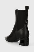 Шкіряні черевики Karl Lagerfeld TETRA HEEL жіночі колір чорний каблук блок KL31640 Шкіряні черевики Karl Lagerfeld TETRA HEEL жіночі колір чорний каблук блок KL31640