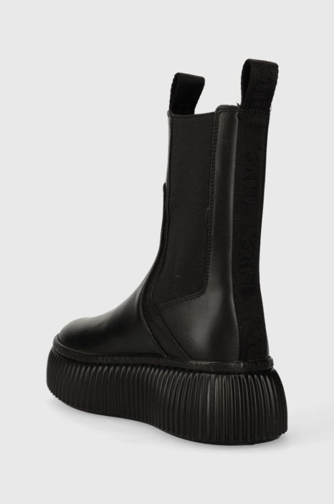 Шкіряні черевики Karl Lagerfeld KREEPER LO KC жіночі колір чорний на платформі KL42360 фото 3