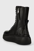 Шкіряні черевики Karl Lagerfeld KREEPER LO KC жіночі колір чорний на платформі KL42375