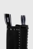 Шкіряні черевики Karl Lagerfeld TREKKA MAX KC жіночі колір чорний на платформі KL43591