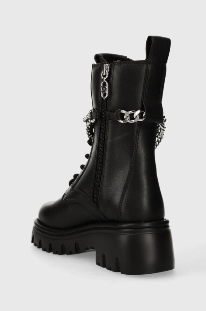 Шкіряні черевики Karl Lagerfeld KOMBAT KC жіночі колір чорний на платформі KL45376 фото 3