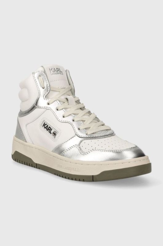 Шкіряні кросівки Karl Lagerfeld KREW KC колір срібний KL63050 фото 2