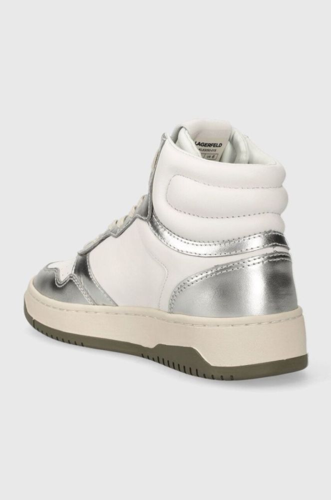 Шкіряні кросівки Karl Lagerfeld KREW KC колір срібний KL63050 фото 3