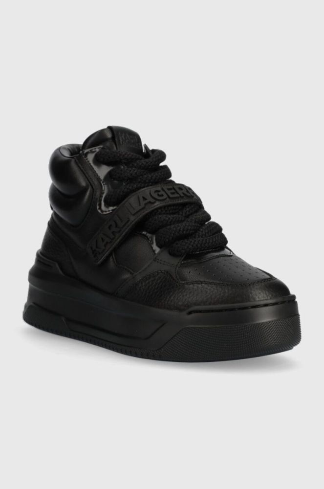 Шкіряні кросівки Karl Lagerfeld KREW MAX KC колір чорний KL63350 фото 2