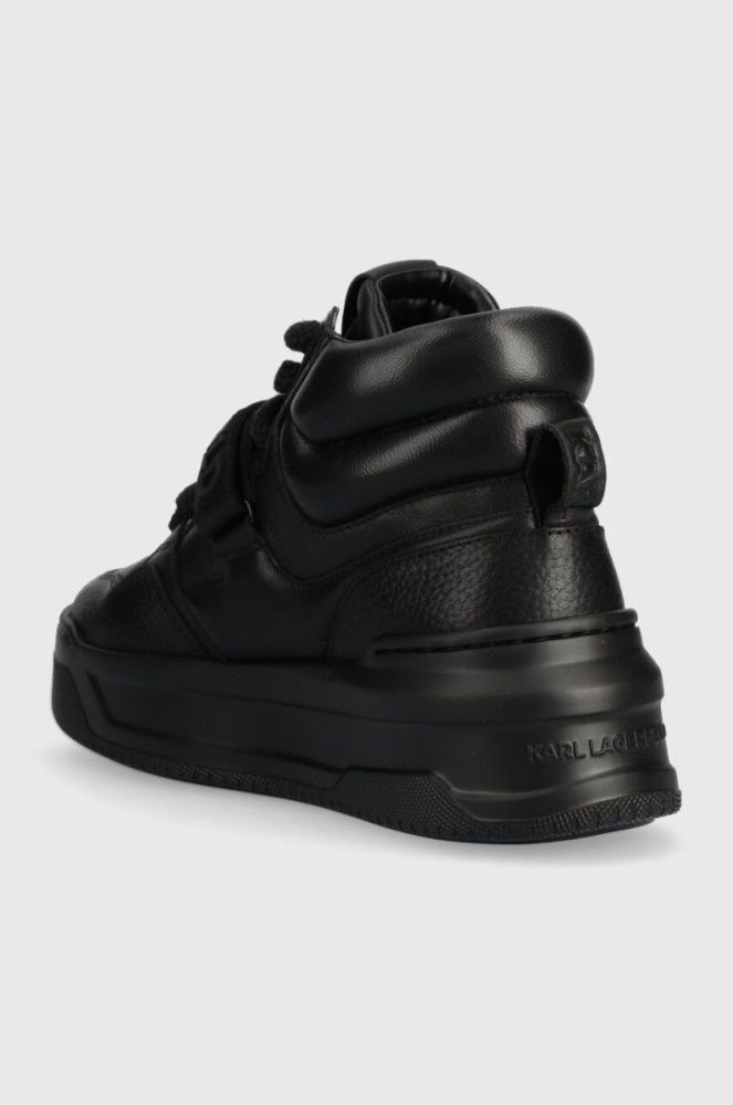 Шкіряні кросівки Karl Lagerfeld KREW MAX KC колір чорний KL63350 фото 3