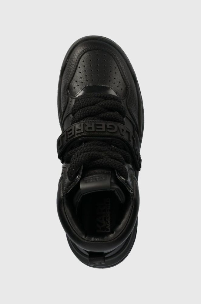Шкіряні кросівки Karl Lagerfeld KREW MAX KC колір чорний KL63350 фото 4