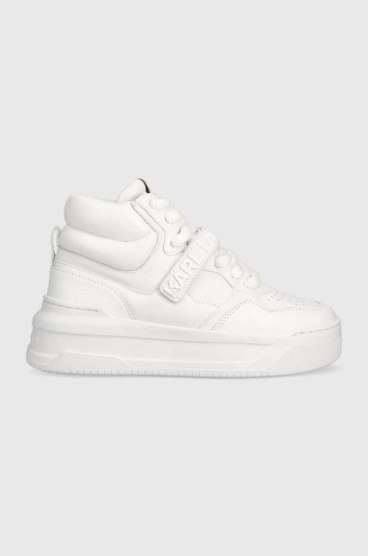 Шкіряні кросівки Karl Lagerfeld KREW MAX KC колір білий KL63350