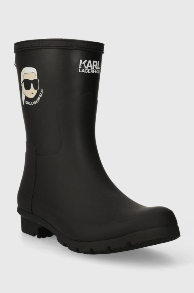 Гумові чоботи Karl Lagerfeld KALOSH NFT жіночі колір чорний KL47073N фото 2