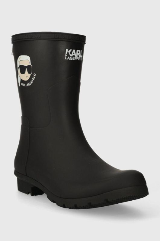 Гумові чоботи Karl Lagerfeld KALOSH NFT жіночі колір чорний KL47073N фото 2
