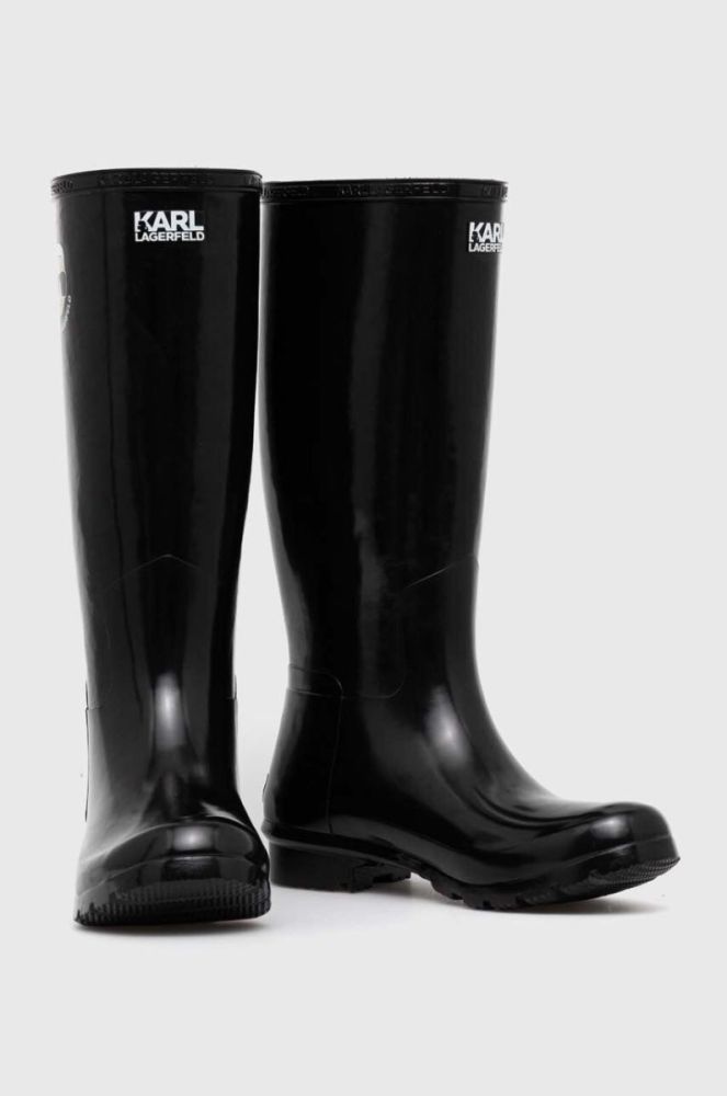 Гумові чоботи Karl Lagerfeld KALOSH NFT жіночі колір чорний KL47090N фото 2
