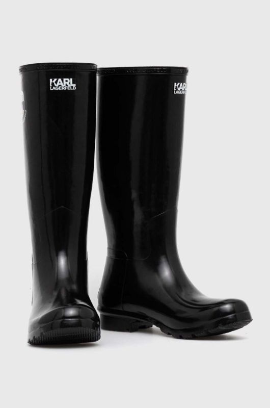 Гумові чоботи Karl Lagerfeld KALOSH NFT жіночі колір чорний KL47090N фото 2