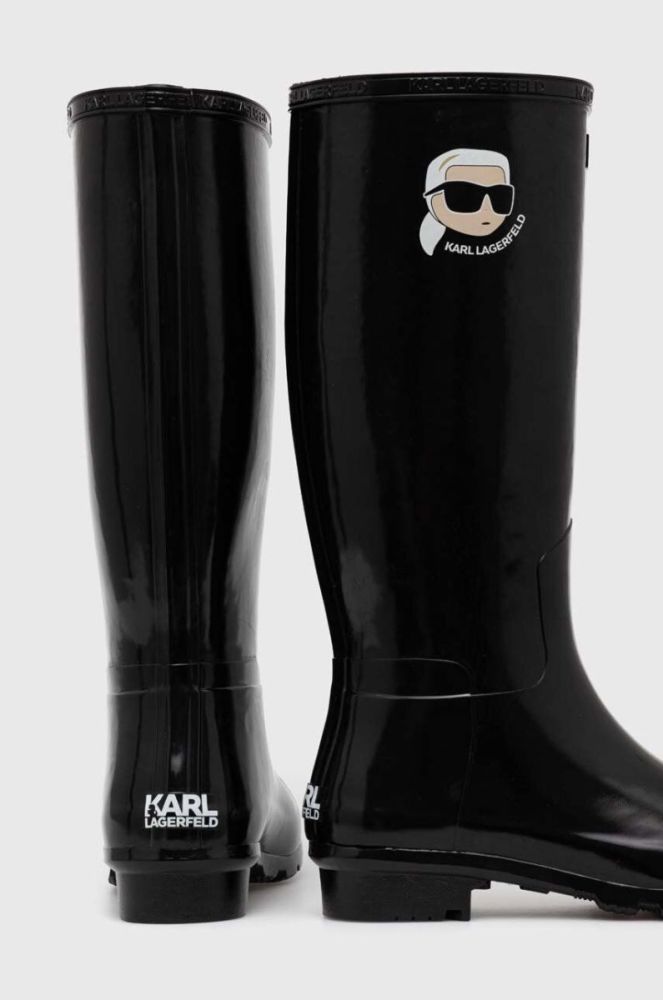 Гумові чоботи Karl Lagerfeld KALOSH NFT жіночі колір чорний KL47090N фото 3