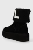 Замшеві чоботи Karl Lagerfeld THERMO колір чорний KL48552