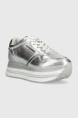 Шкіряні кросівки Karl Lagerfeld VELOCITA MAX колір срібний KL64921