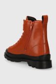 Шкіряні черевики Camper Brutus жіночі колір помаранчевий на плоскому ходу K400325.042