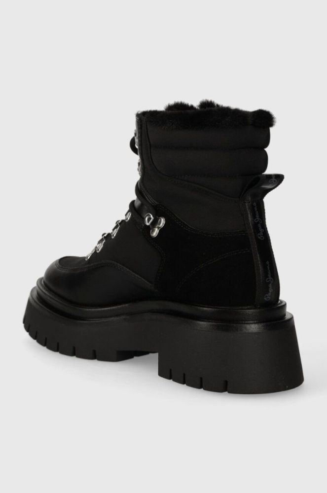 Черевики Pepe Jeans QUEEN ICE жіночі колір чорний на плоскому ходу утеплене PLS50498 фото 3