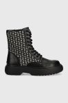 Черевики Pepe Jeans YOKO JACQUARD жіночі колір чорний на платформі PLS50505 Черевики Pepe Jeans YOKO JACQUARD жіночі колір чорний на платформі PLS50505