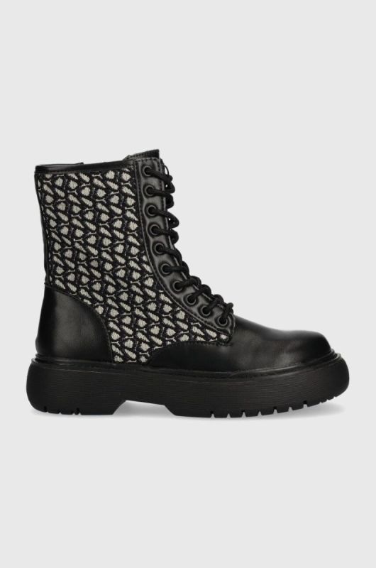 Черевики Pepe Jeans YOKO JACQUARD жіночі колір чорний на платформі PLS50505