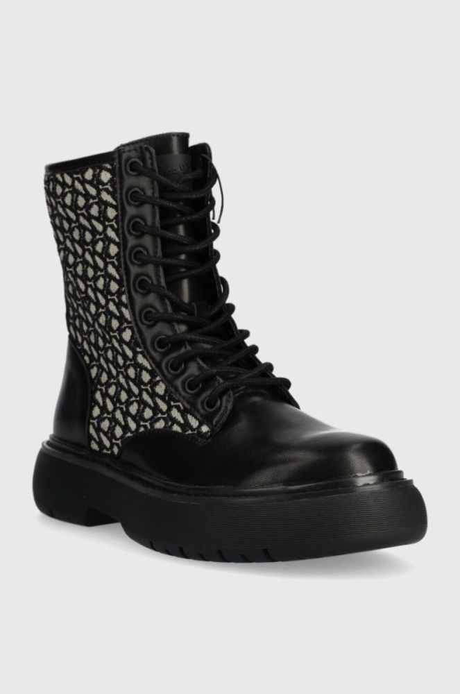 Черевики Pepe Jeans YOKO JACQUARD жіночі колір чорний на платформі PLS50505 фото 2