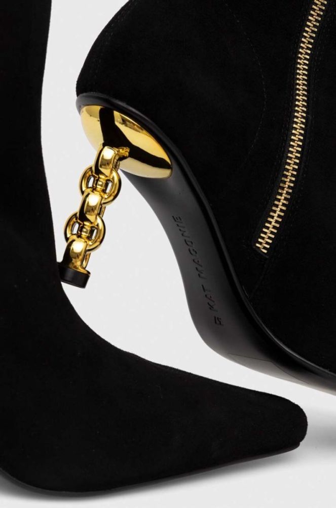 Замшеві черевики Kat Maconie Tess жіночі колір чорний каблук блок фото 5