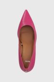 Шкіряні туфлі BOSS Janet Pump 70-N колір рожевий 50498836