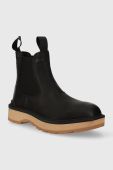Шкіряні черевики Sorel HI LINE CHELSEA жіночі колір чорний на плоскому ходу 2009101010 Шкіряні черевики Sorel HI LINE CHELSEA жіночі колір чорний на плоскому ходу 2009101010
