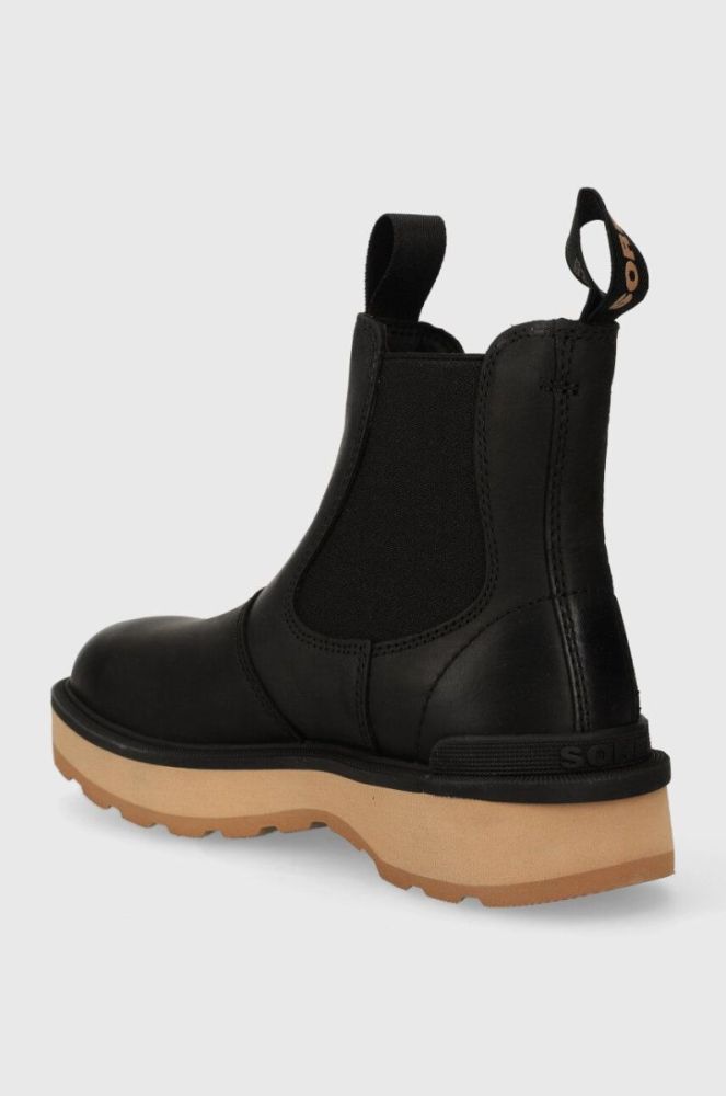 Шкіряні черевики Sorel HI LINE CHELSEA жіночі колір чорний на плоскому ходу 2009101010 фото 3