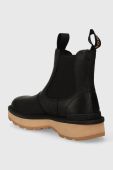 Шкіряні черевики Sorel HI LINE CHELSEA жіночі колір чорний на плоскому ходу 2009101010 Шкіряні черевики Sorel HI LINE CHELSEA жіночі колір чорний на плоскому ходу 2009101010