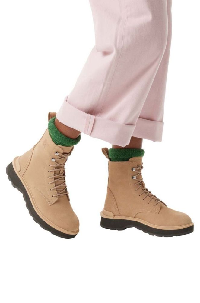 Замшеві черевики Sorel HI LINE LACE жіночі колір бежевий на плоскому ходу утеплене 2009111262 фото 6