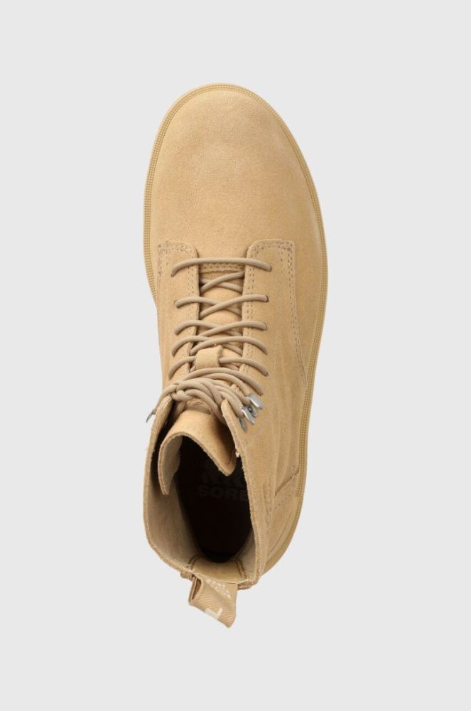 Замшеві черевики Sorel HI LINE LACE жіночі колір бежевий на плоскому ходу утеплене 2009111262 фото 4