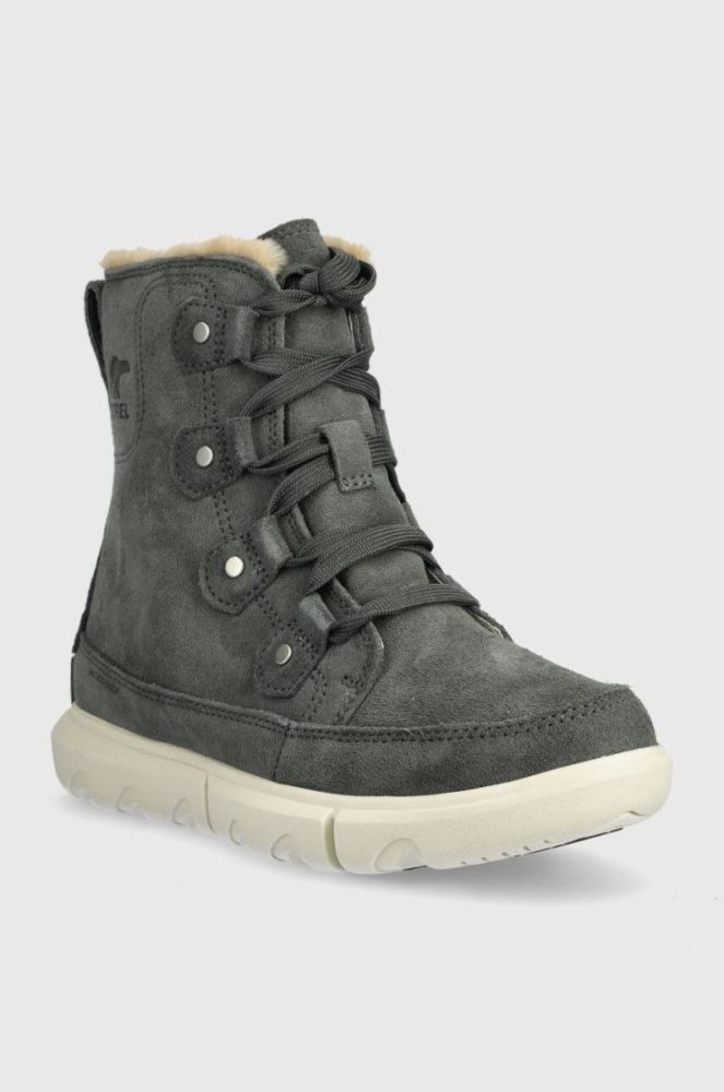 Замшеві кросівки Sorel EXPLORER NEXT JOAN WP жіночі колір сірий на плоскому ходу злегка утеплені 2058871028 фото 2