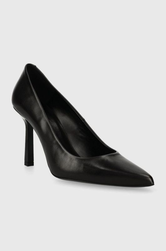 Шкіряні туфлі HUGO Katniss Pump 90 колір чорний 50504354 фото 2
