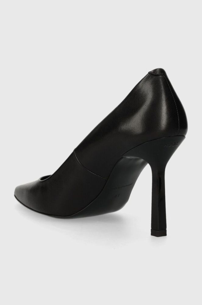 Шкіряні туфлі HUGO Katniss Pump 90 колір чорний 50504354 фото 3